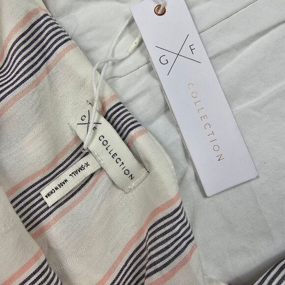 GF Collection Striped Lace Tank‎ with Adjustable Straps Women's Size XS - Picture 7 of 10